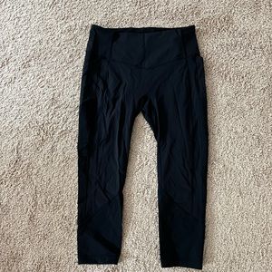 lululemon calf length yoga pants leggings size 12 w/pockets